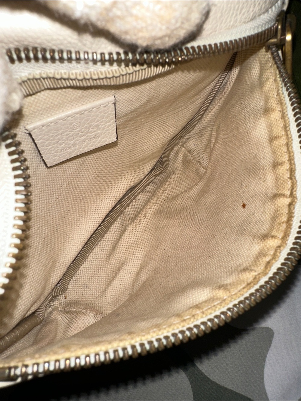 Gucci Off-White/Light Beige Leather Logo Web Belt/Body Bag - Picture 10 of 15